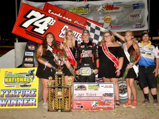 Jake Bubak became a first-time RaceSaver Nationals champion, leading the last six laps of the $2,500 to win main event Sunday night at Eagle Raceway. (Photo by Joe Orth)