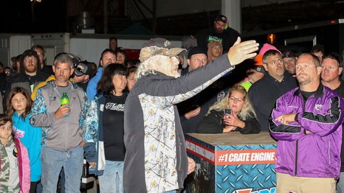 Auction ringman Greg Jensen