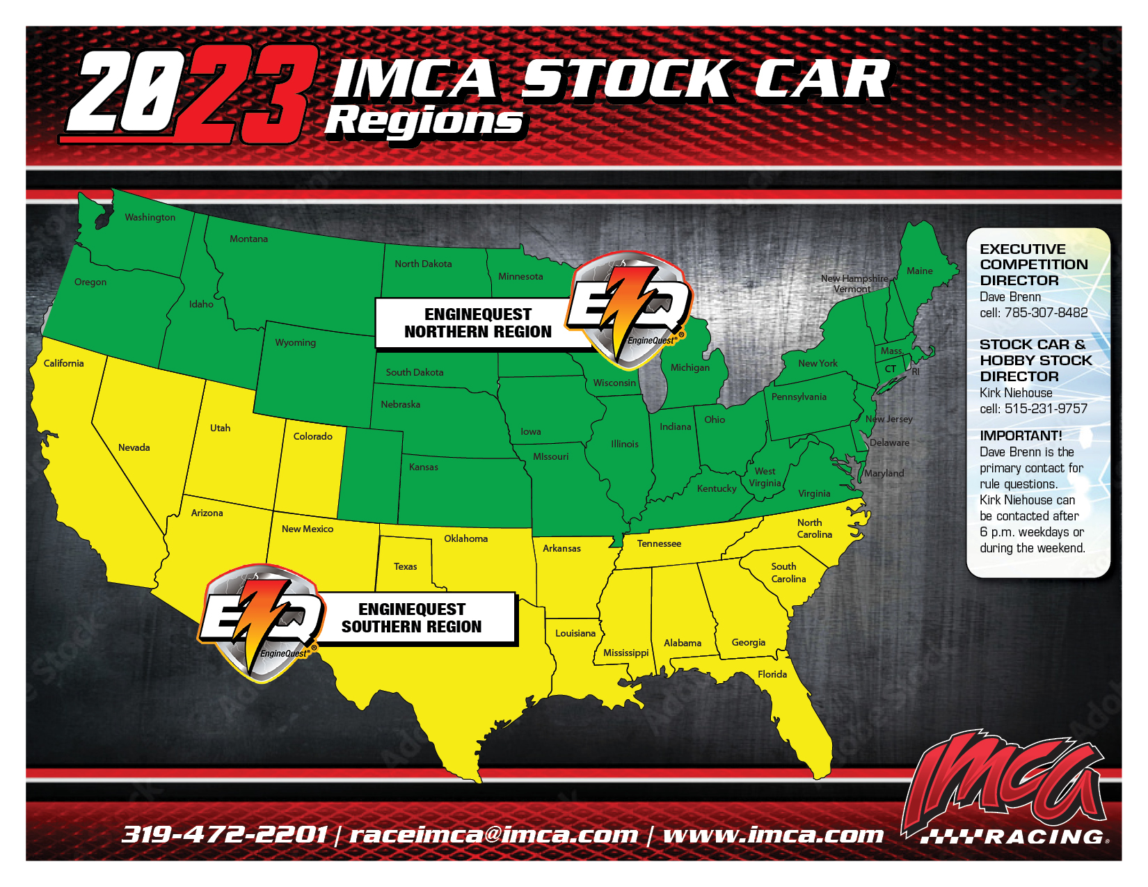 Stock Car Decal Placement IMCA International Motor Contest Association