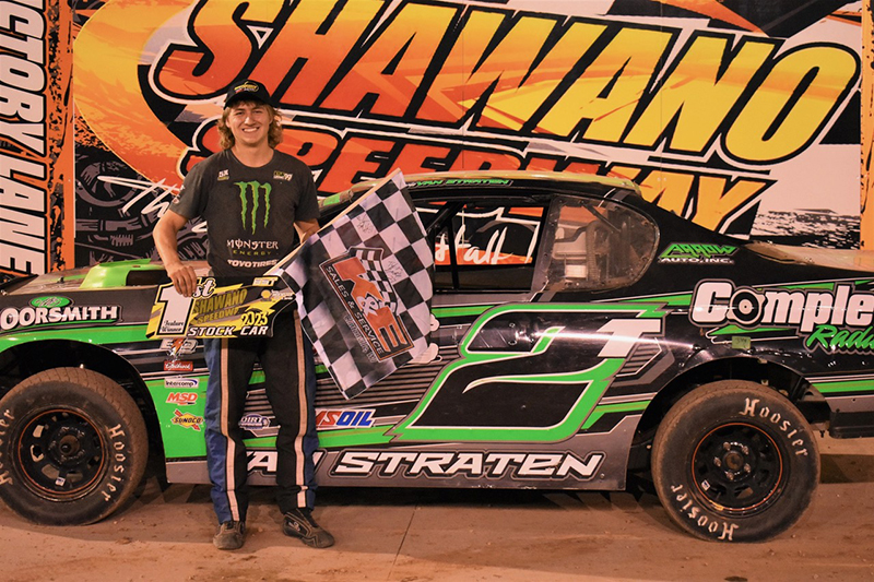 First IMCA checkers for Van Straten fly at Shawano IMCA