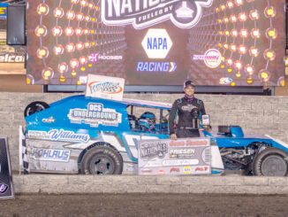 Tim Ward raced to the Friesen Performance IMCA Modified Qualifier 1 victory on Sept. 3 at Boone Speedway during the Speedway Motors IMCA Super Nationals fueled by Casey’s, locking himself into the inside row of Saturday’s Big Dance. (Photo by Byron Fichter Fotography)