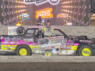 Dallon Murty raced to the Sunoco IMCA Stock Car Qualifier 1 victory on Sept. 3 at Boone Speedway during the Speedway Motors IMCA Super Nationals fueled by Casey’s, locking himself into the inside row of Saturday’s Big Dance. (Photo by Byron Fichter Fotography)