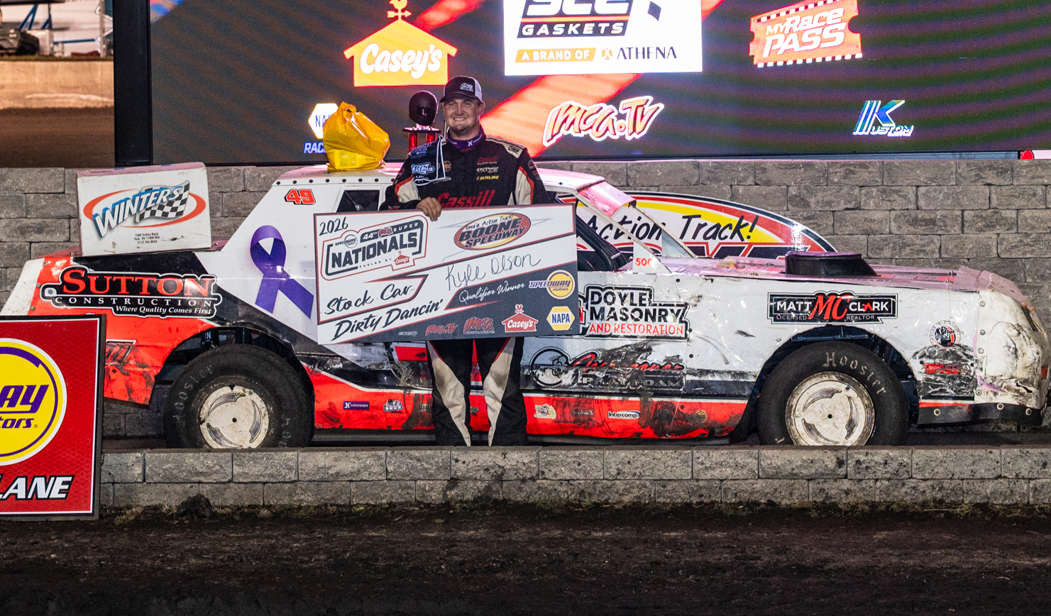 Stick Racker Olson Holds On and Starry Outduels Shryock in Stock Car Qualifiers ...